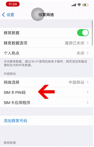 兴安苹果14维修网分享如何给iPhone14的SIM卡设置密码 